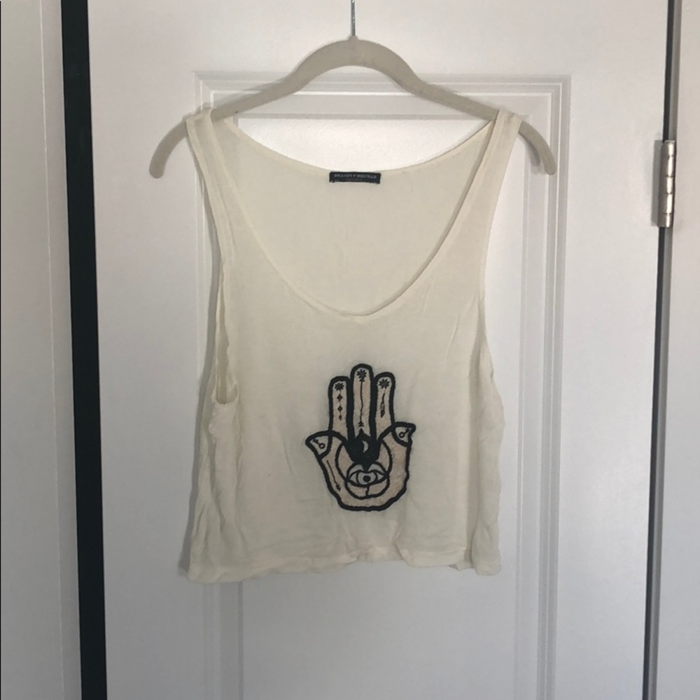 Embroidered boho crop top